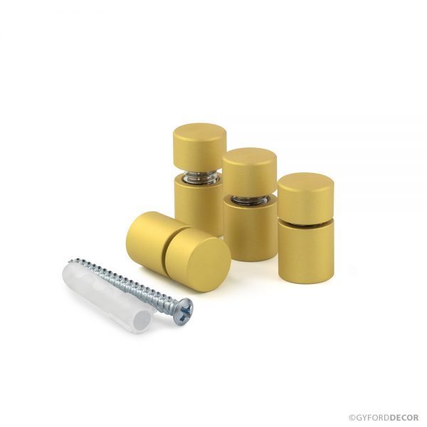 Simply Standoffs Complete 1/2"D x 1/2"L SIMPLY Standoff Kit - Matte Gold OEMK-050MG